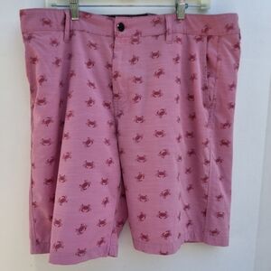 Atlantis Pink Crab Patterned Men's Shorts 38